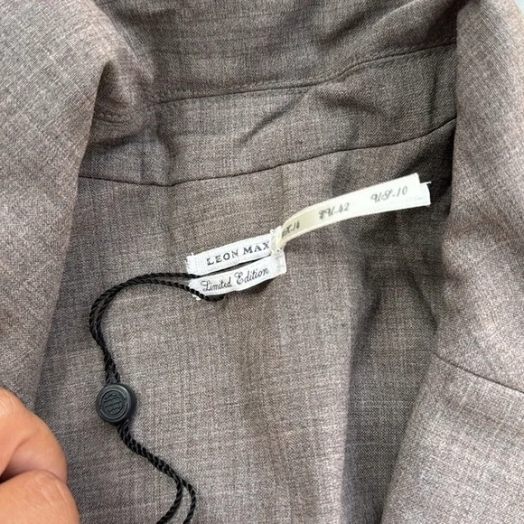 Leon Max Limited Edition Heather Brown Wool-Blend Blazer - Size 10 & Pants‎ Sz 8 - Picture 5 of 11